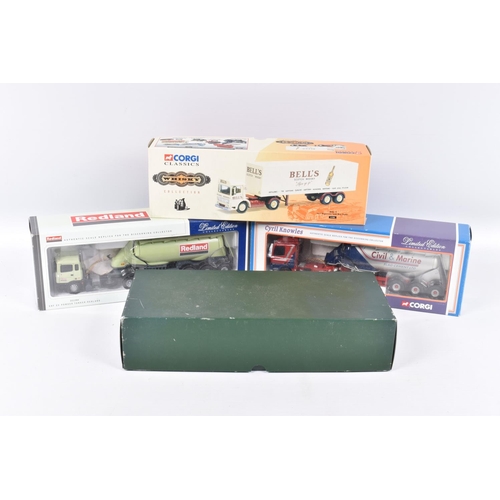 232 - FOUR BOXED CORGI CLASSICS MODERN LORRY/TRUCK MODELS, all 1/50 scale limited edition models, Premium ... 