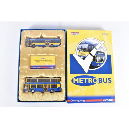 234 - FOUR BOXED CORGI ORIGINAL OMNIBUS COMPANY BUS AND COACH SETS, The Solent Bus Set, No.OM99166, Metrob... 