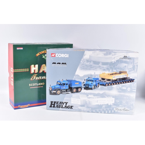 235 - A BOXED LIMITED EDITION CORGI HAULIERS OF RENOWN SCOTLAND HAIG TRANSPORT 1:50 SCALE MODEL SET, numbe... 