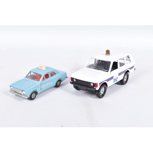 240 - A QUANTITY OF UNBOXED AND ASSORTED CORGI AND DINKY TOYS DRIVING SCHOOL AND ROAD SERVICE VEHICLES, to... 