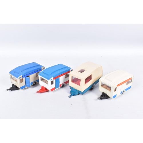 241 - A COLLECTION OF UNBOXED CORGI TOYS TRIUMPH ACCLAIM AND HONDA PRELUDE CARS AND ASSORTED CARAVANS, Tri... 