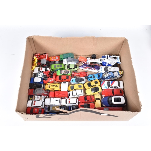 244 - A QUANTITY OF UNBOXED AND ASSORTED MODERN DIECAST AND PLASTIC VEHICLES, to include Norscott Caterpil... 