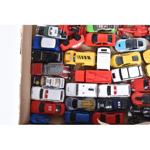 244 - A QUANTITY OF UNBOXED AND ASSORTED MODERN DIECAST AND PLASTIC VEHICLES, to include Norscott Caterpil... 