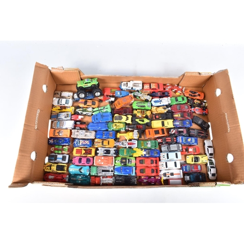 244 - A QUANTITY OF UNBOXED AND ASSORTED MODERN DIECAST AND PLASTIC VEHICLES, to include Norscott Caterpil... 