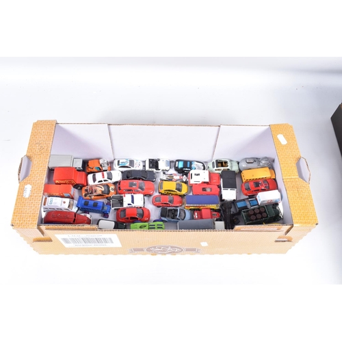 244 - A QUANTITY OF UNBOXED AND ASSORTED MODERN DIECAST AND PLASTIC VEHICLES, to include Norscott Caterpil... 