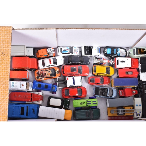 244 - A QUANTITY OF UNBOXED AND ASSORTED MODERN DIECAST AND PLASTIC VEHICLES, to include Norscott Caterpil... 