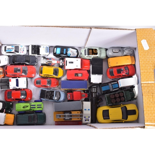 244 - A QUANTITY OF UNBOXED AND ASSORTED MODERN DIECAST AND PLASTIC VEHICLES, to include Norscott Caterpil... 