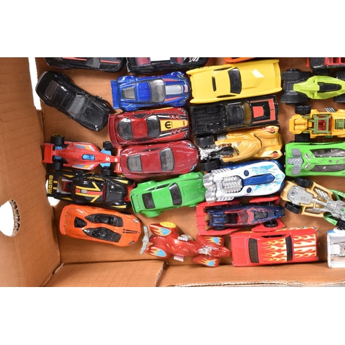 244 - A QUANTITY OF UNBOXED AND ASSORTED MODERN DIECAST AND PLASTIC VEHICLES, to include Norscott Caterpil... 