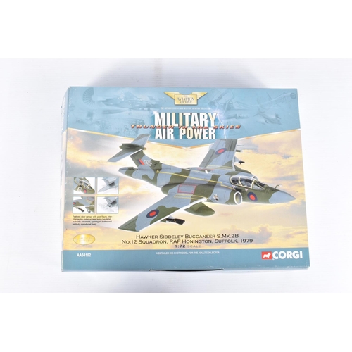 247 - THREE BOXED LIMITED EDITION CORGI AVIATION ARCHIVE MILITARY AIR POWER 1:72 SCALE MODEL DIE-CAST MILI... 