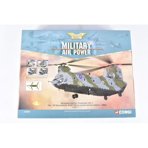 247 - THREE BOXED LIMITED EDITION CORGI AVIATION ARCHIVE MILITARY AIR POWER 1:72 SCALE MODEL DIE-CAST MILI... 