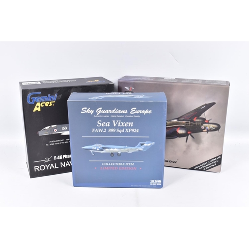 248 - THREE BOXED 1:72 SCALE MODEL MILITARY AIRCRAFTS, the first a Limited Editions Sky Guardians Europe S... 