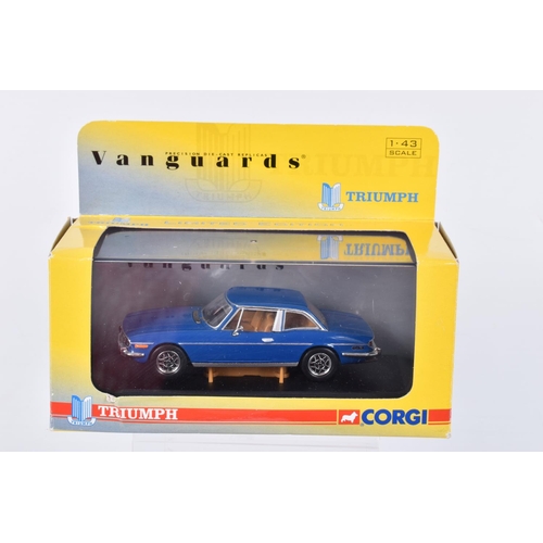 250 - FIVE BOXED CORGI CLASSICS LIMITED EDITION TRIUMPH STAG SPORTS CAR MODELS, all 1/43 scale, Tahiti Blu... 