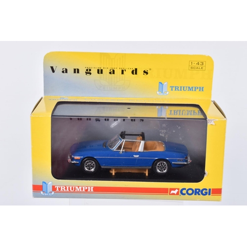 250 - FIVE BOXED CORGI CLASSICS LIMITED EDITION TRIUMPH STAG SPORTS CAR MODELS, all 1/43 scale, Tahiti Blu... 