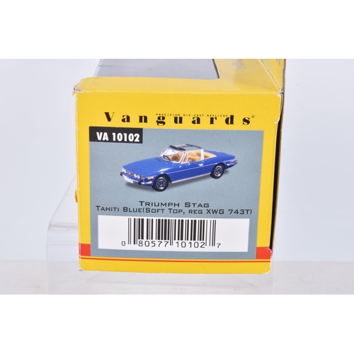 250 - FIVE BOXED CORGI CLASSICS LIMITED EDITION TRIUMPH STAG SPORTS CAR MODELS, all 1/43 scale, Tahiti Blu... 