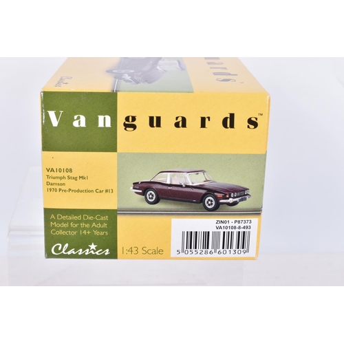 251 - FIVE BOXED CORGI CLASSICS LIMITED EDITION TRIUMPH STAG SPORTS CAR MODELS, all 1/43 scale, Russet Bro... 