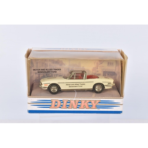 253 - A QUANTITY OF MATCHBOX DINKY COLLECTION TRIUMPH STAG SPORTS CAR MODELS, No.DY-28, one in white and o... 