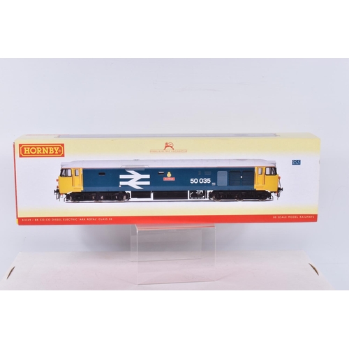 274 - A BOXED OO GAUGE HORNBY  RAILWAY MODEL BR CO-CO DIESEL ELECTRIC LOCOMOTIVE, Class 50, no. 50035 'Ark... 