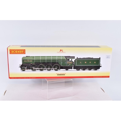 282 - A BOXED OO GAUGE HORNBY RAILWAY MODEL LNER 2-8-2 CLASS P2, no. 2001 'Cock O the North', in LNER Gree... 