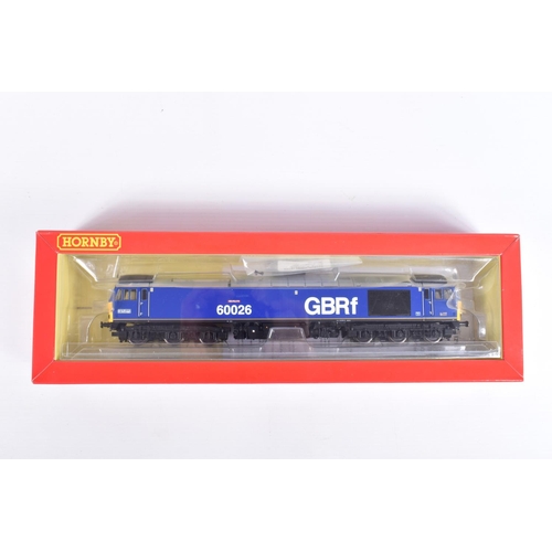 328 - A BOXED OO GAUGE HORNBY MODEL RAILWAY GBRf Class 60 Co-Co, no. 60026 'Helvellyn', in GBRf Light Blue... 