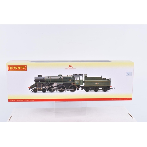 332 - A BOXED OO GAUGE HORNBY MODEL RAILWAYS LOCOMOTIVE, Standard 4MT Class 4-6-0, no. 75008, in BR Green ... 