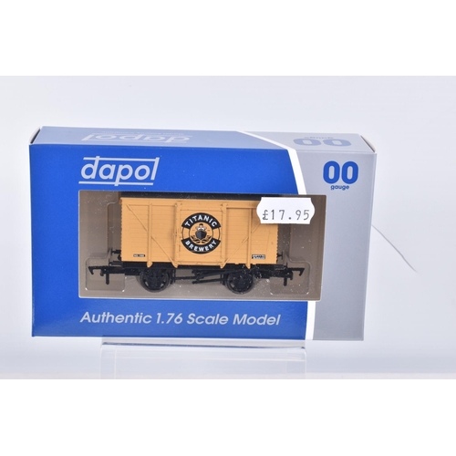 361 - TWELVE BOXED OO GAUGE DAPOL WAGONS, to include Taunton Cider Co,. Border Breweries, Courage Beers, L... 