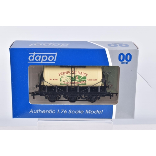 362 - TWELVE BOXED OO GAUGE DAPOL CYLINDER WAGONS, to include Rodda's Cornish Clotted Cream, Hook & Son Ra... 