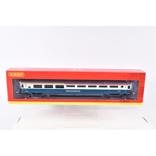 377 - FIVE BOXED OO GAUGE HORNBY ROLLING STOCK TRAILER MODELS, to include a Mk3 TFO trailer First Class Op... 