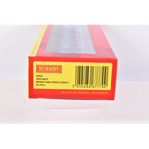 378 - FOUR BOXED OO GAUGE HORNBY ROLLING STOCK COACH MODELS, to include a DRS Mk2F Brake Standard Open Coa... 