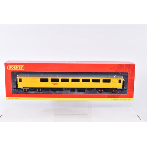 379 - SEVEN BOXED OO GAUGE HORNBY ROLLING STOCK COACH MODELS, to include a Network Rail Mk2F Radio Survey ... 