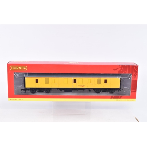 379 - SEVEN BOXED OO GAUGE HORNBY ROLLING STOCK COACH MODELS, to include a Network Rail Mk2F Radio Survey ... 