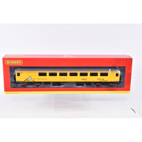 379 - SEVEN BOXED OO GAUGE HORNBY ROLLING STOCK COACH MODELS, to include a Network Rail Mk2F Radio Survey ... 