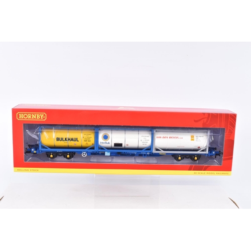 380 - SIX BOXED OO GAUGE ROLLING STOCK CONTAINER WAGON MODELS, to include a Touax KFA Container Wagon with... 