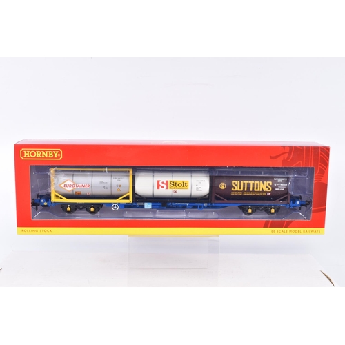 380 - SIX BOXED OO GAUGE ROLLING STOCK CONTAINER WAGON MODELS, to include a Touax KFA Container Wagon with... 