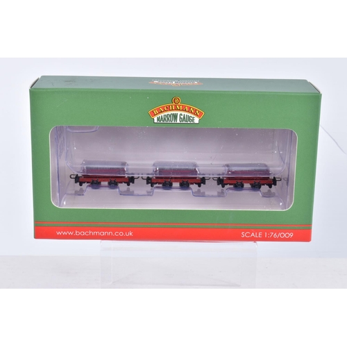 400 - SIX BOXED  OO9 NARROW GAUGE BACHMANN BRANCHLINE MODEL WAGONS AND COACHES, to include a Steel Bodied ... 