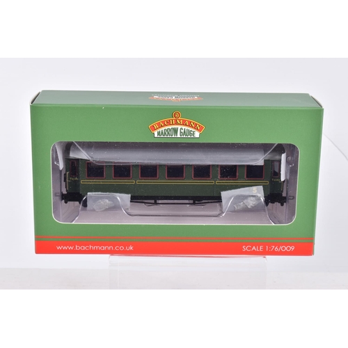 400 - SIX BOXED  OO9 NARROW GAUGE BACHMANN BRANCHLINE MODEL WAGONS AND COACHES, to include a Steel Bodied ... 