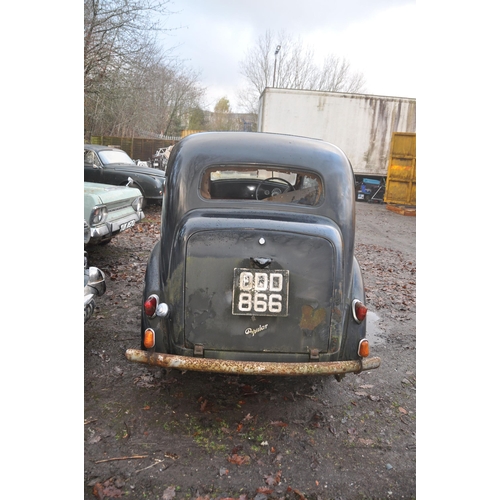 1002 - A 1954 FORD POPULAR 103E CHASSIS, REGISTRATION NUMBER ODD 866, gearbox present but no engine, Odomet... 