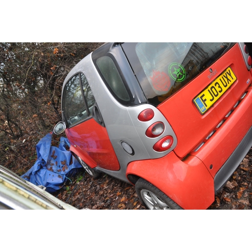 1006 - A 2003 SMART PASSION S-TOUCH 16A CAR, REGISTRATION NUMBER FJ03 UXY, in red, and silver trim, 698cc p... 