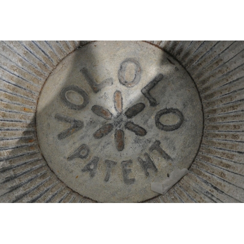 1304 - A CYLINDRICAL GALVANISED DOLLY TUB, with 'Vololo Patent' stamped to bottom, diameter 48cm x height 5... 