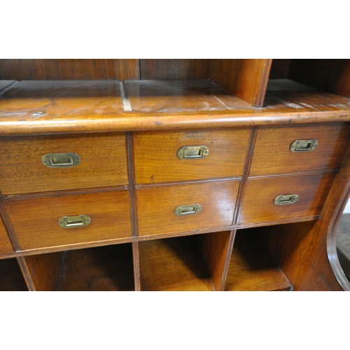 1311 - AN EARLY 20TH CENTURY WALNUT BUREAU BOOKCASE, the double bevelled glass doors enclosing an arrangeme... 