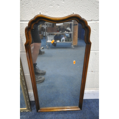 1348 - A SELECTION OF VARIOUS MIRRORS, to include three rectangular gilt framed wall mirrors, largest 120cm... 