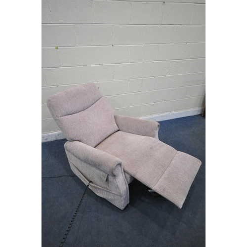 1358 - A CARE CO ELECTRIC RISE AND RECLINE ARMCHAIR (condition report: severely discoloured, in need of a c... 