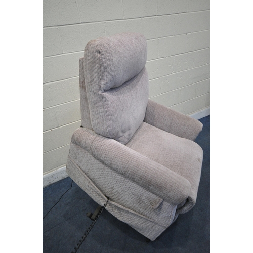 1358 - A CARE CO ELECTRIC RISE AND RECLINE ARMCHAIR (condition report: severely discoloured, in need of a c... 