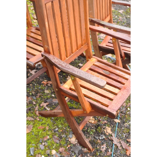 1011 - A SET OF FOUR 'NOVA GARDEN FURNITURE' TEAK FOLDING GARDEN CHAIRS