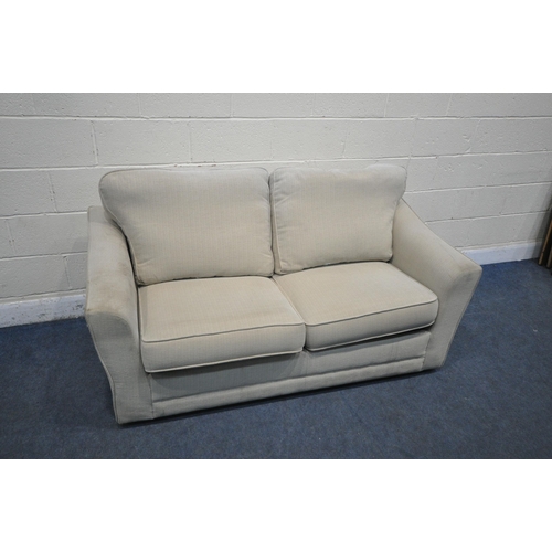 1430 - A BEIGE SOFA BED (condition report: dirty and sun bleached)