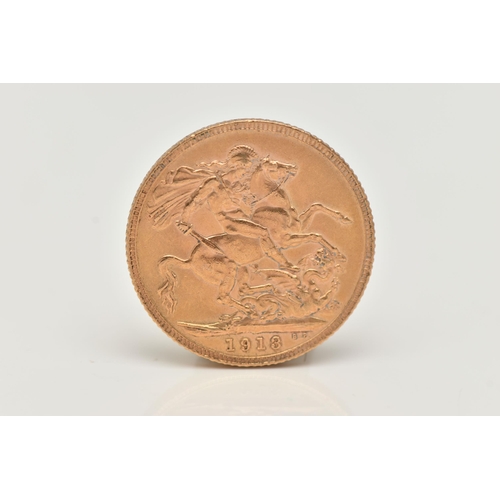 28 - A GEORGE V 22CT GOLD FULL SOVEREIGN COIN, depicting George V obverse, George and the Dragon reverse ... 