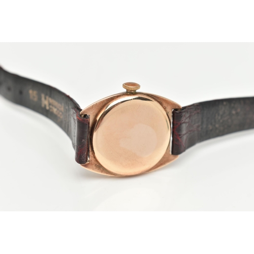 63 - A MID 20TH CENTURY LADIES 9CT ROSE GOLD 'WALTHAM' WRISTWATCH, manual wind, round dial signed 'Waltha... 