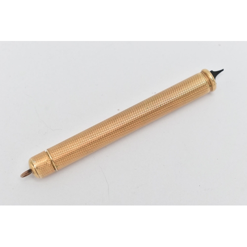 93 - S.MORDAN & CO. COMBINATION RETRACTABLE PEN AND PENCIL, with engine turned case, the telescopic pull ... 