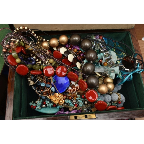 195 - A LARGE SELECTION OF COSTUME JEWELLERY, to include two gem set and white metal bracelet, a small sel... 