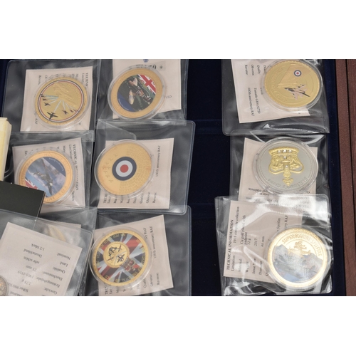 212 - A BOX OF ASSORTED COINS, to include 100th anniversary Royal Air Force coin collection from Windsor M... 