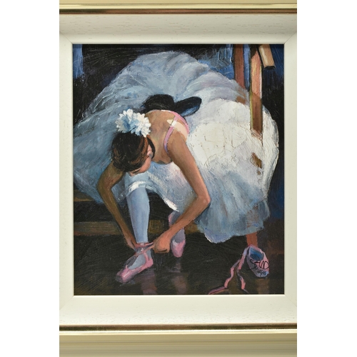 302 - SHERREE VALENTINE DAINES (BRITISH 1959) 'THE PINK SLIPPER', a signed limited edition print on board ... 